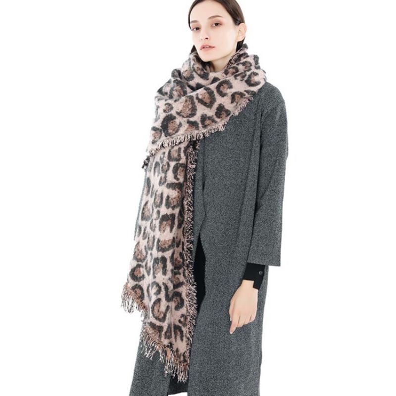 Jäljitelmä Cashmere Print Leopard Huivit