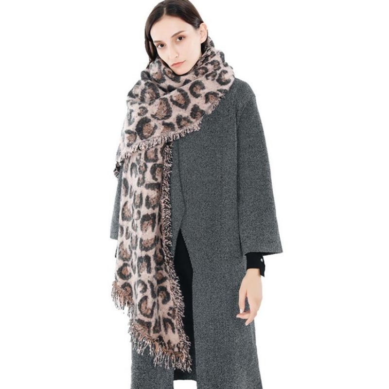 Jäljitelmä Cashmere Print Leopard Huivit