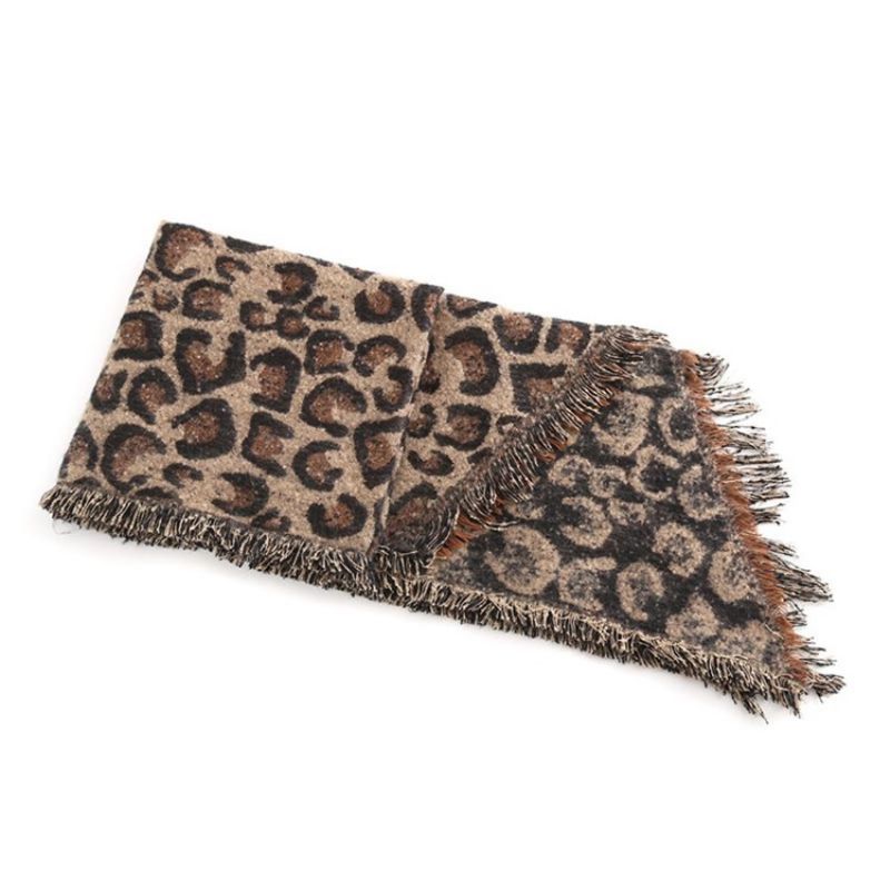 Jäljitelmä Cashmere Print Leopard Huivit