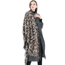 Jäljitelmä Cashmere Print Leopard Huivit