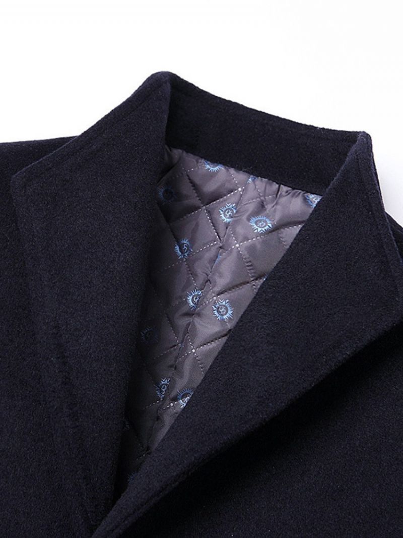 Lapel Plain Mid-Length England Single-Breasted Takki