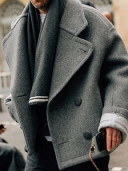 Standard Lapel Plain Winter European Coat