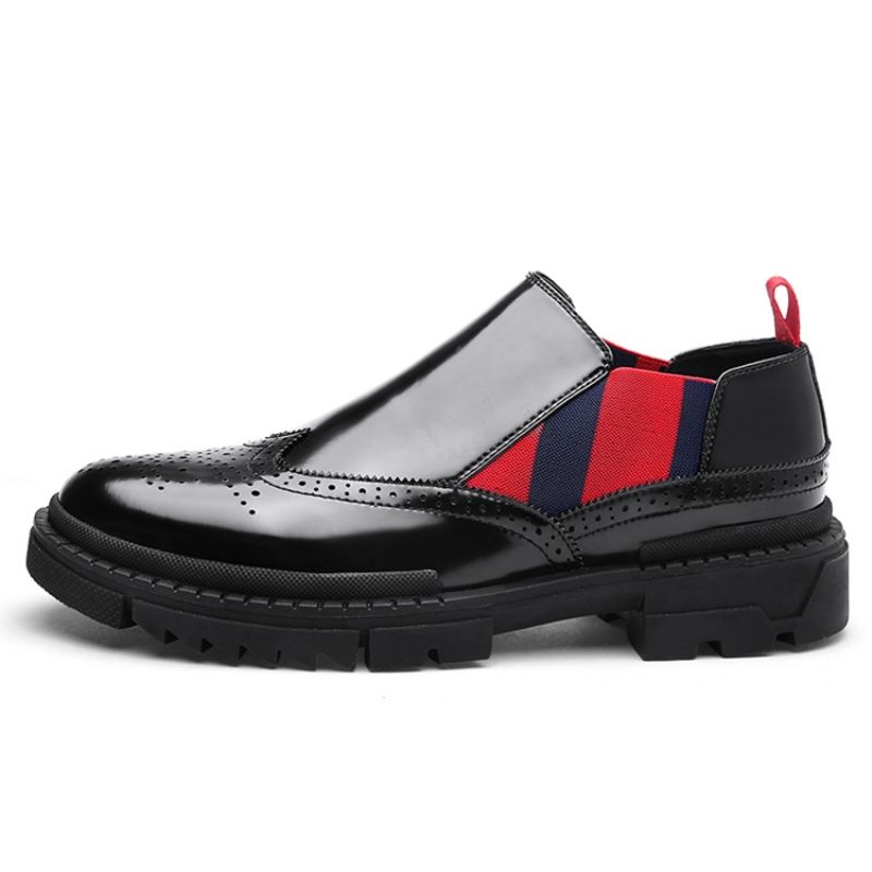 Matala Ylempi Pyöreä Toe Slip-On Miesten Mekkokengät