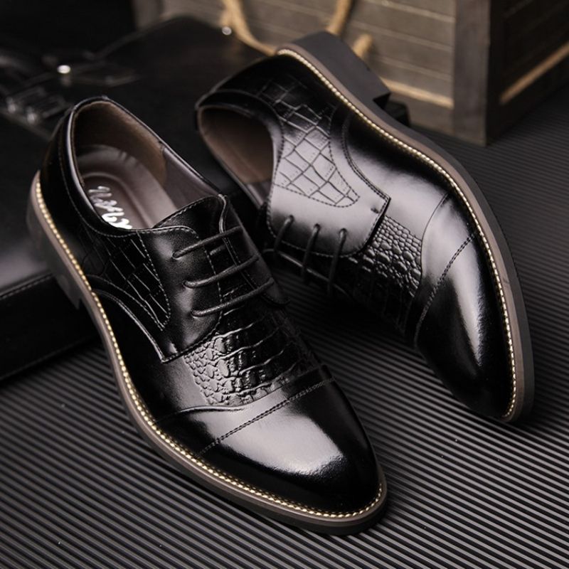 Miesten Croco Point Toe Oxfords