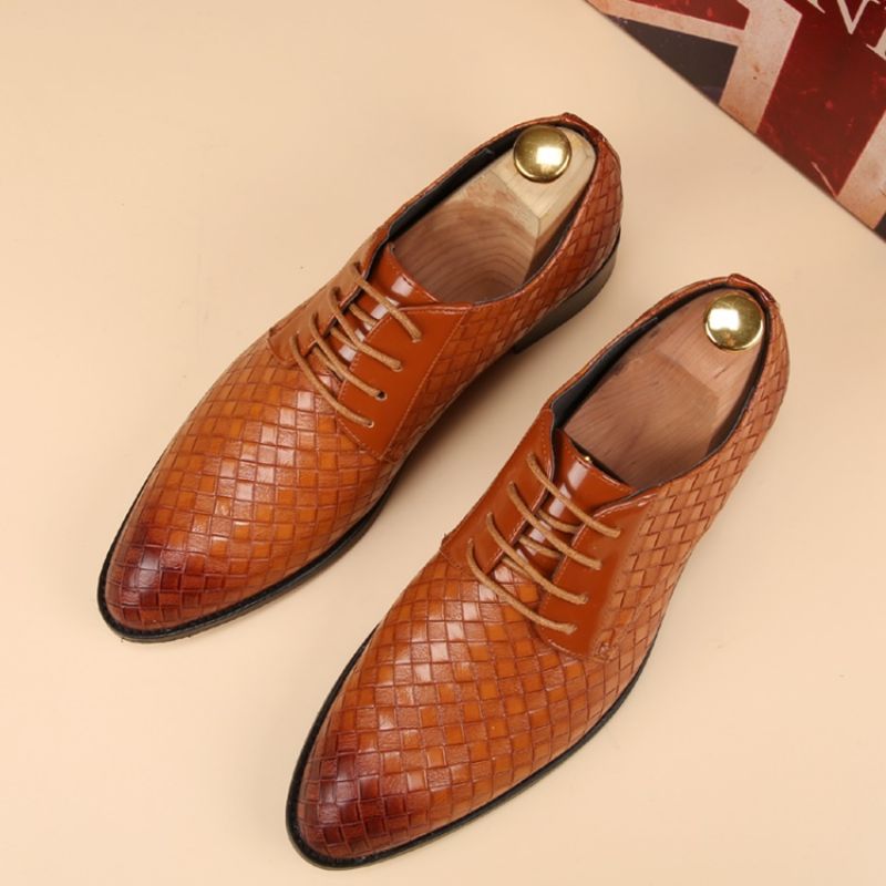 Miesten Vintage Grid Oxfords