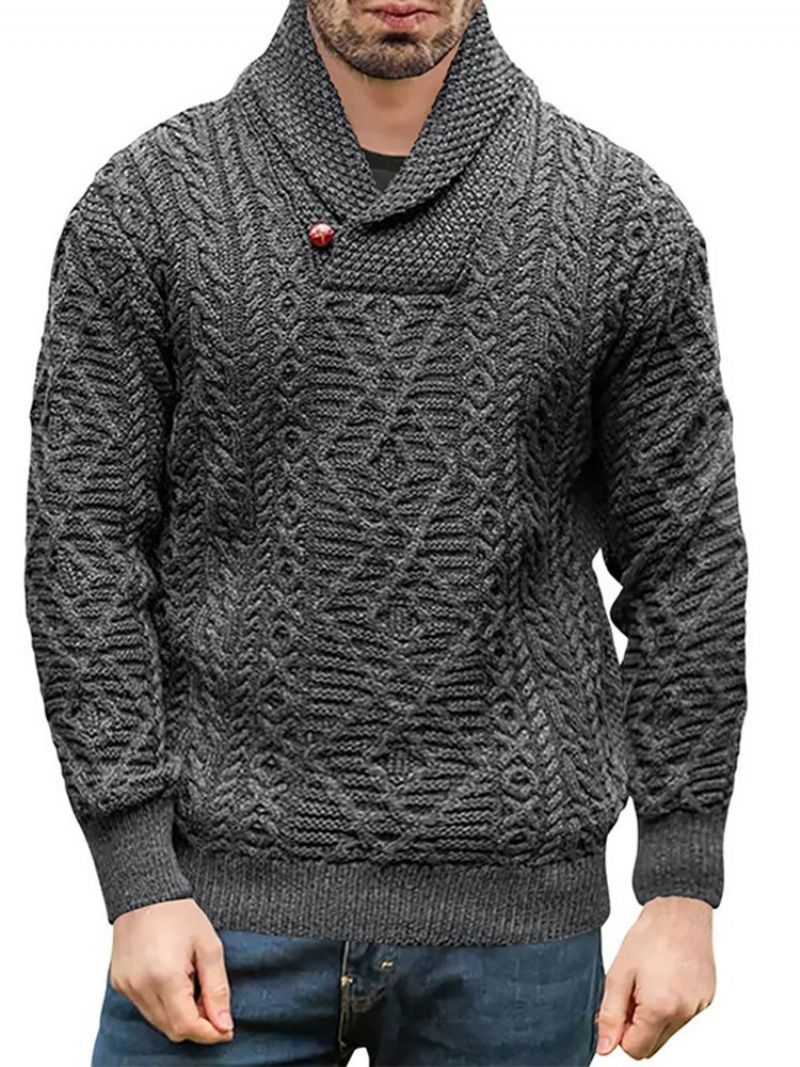 Turtleneck Button Standard Talvinen Ohut Villapaita