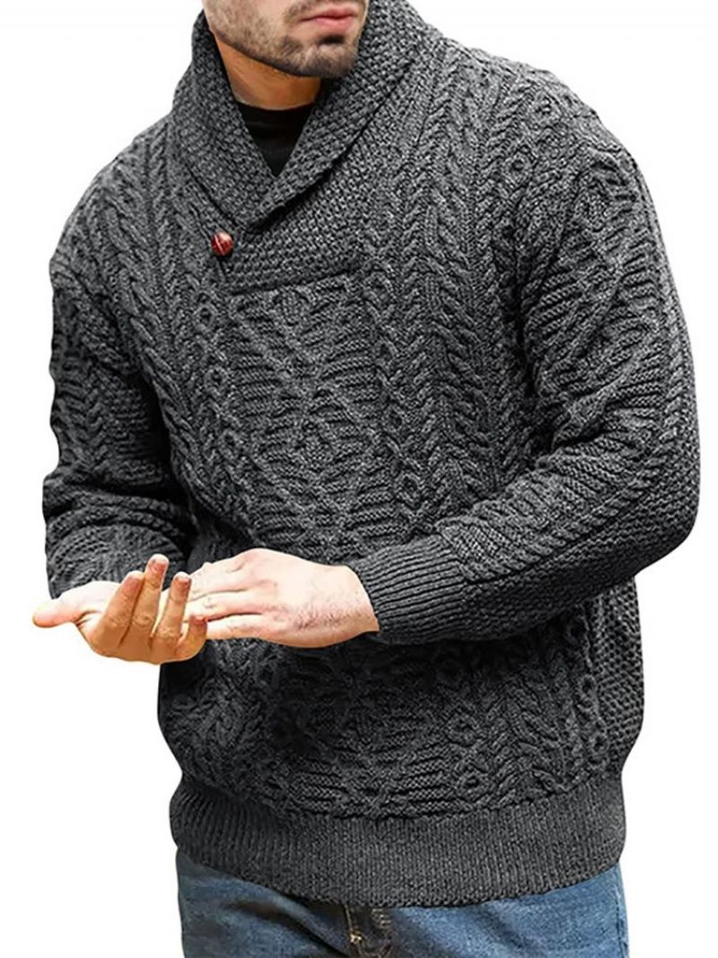 Turtleneck Button Standard Talvinen Ohut Villapaita