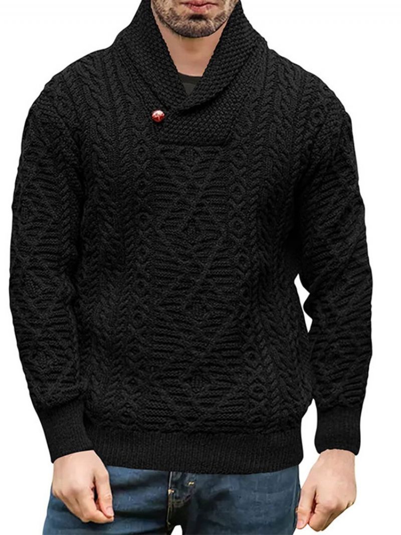 Turtleneck Button Standard Talvinen Ohut Villapaita