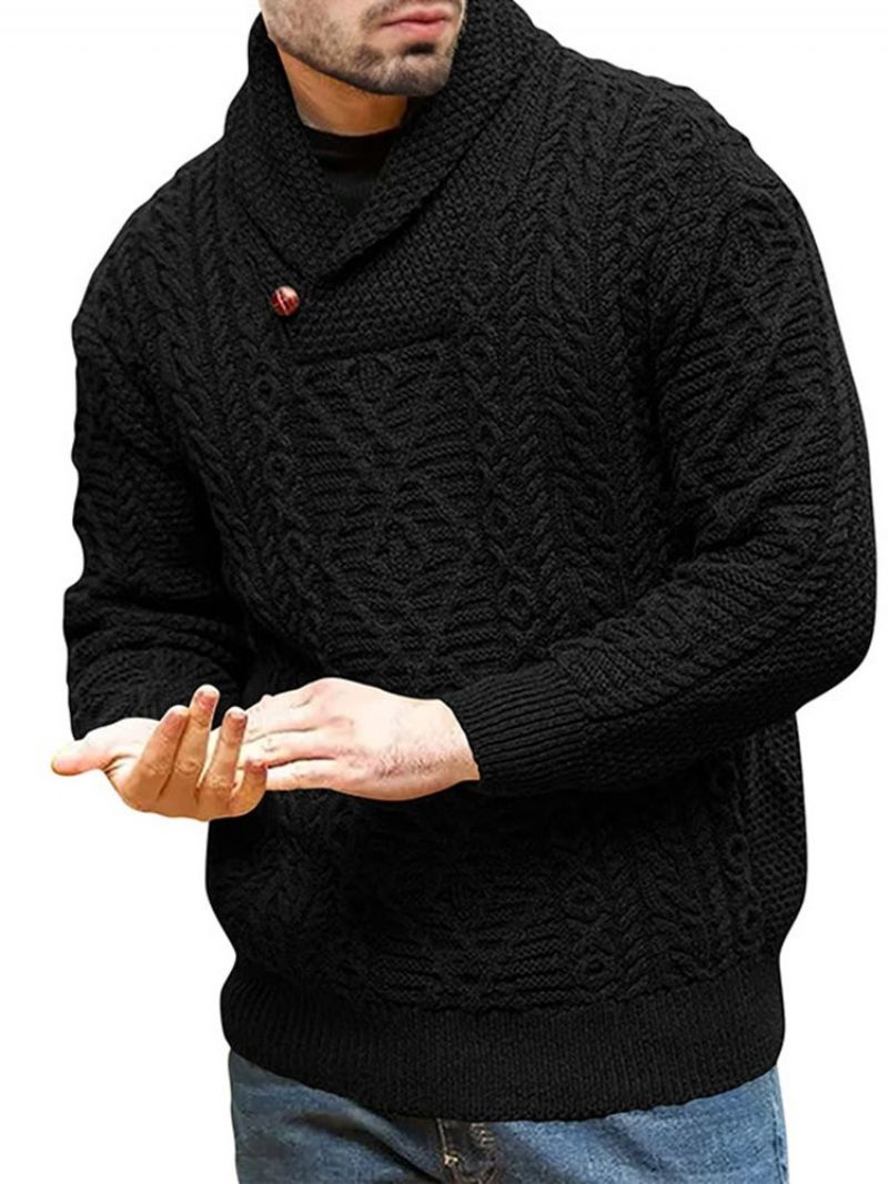 Turtleneck Button Standard Talvinen Ohut Villapaita