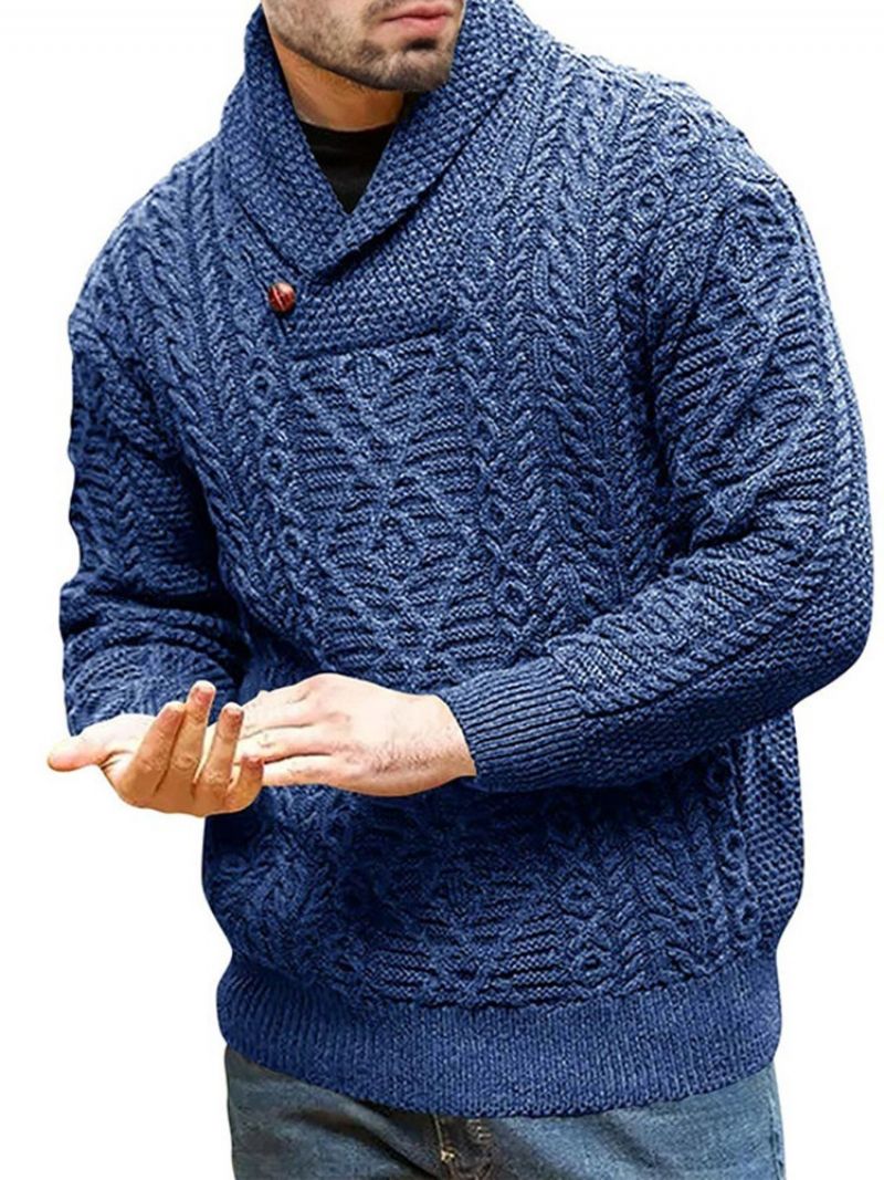 Turtleneck Button Standard Talvinen Ohut Villapaita