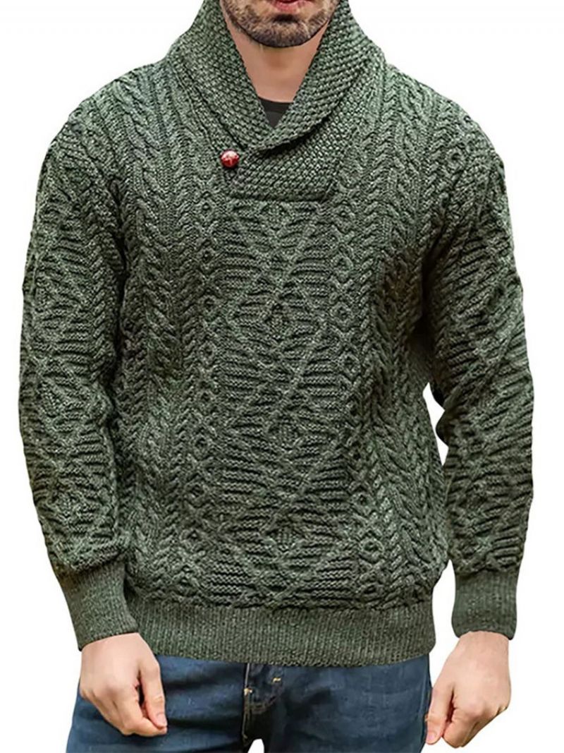 Turtleneck Button Standard Talvinen Ohut Villapaita