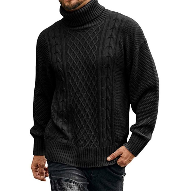 Turtleneck Plain Standard Casual Talvipaita