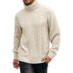 Turtleneck Plain Standard Casual Talvipaita