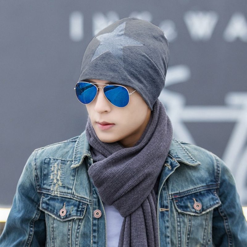 Korean Style Star Pinted Concise Miesten Hattu