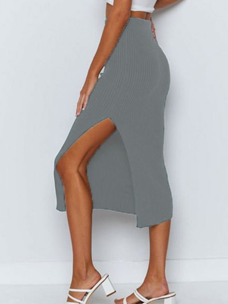 Mid-Calf Bodycon Split Mid Waist Muotihame