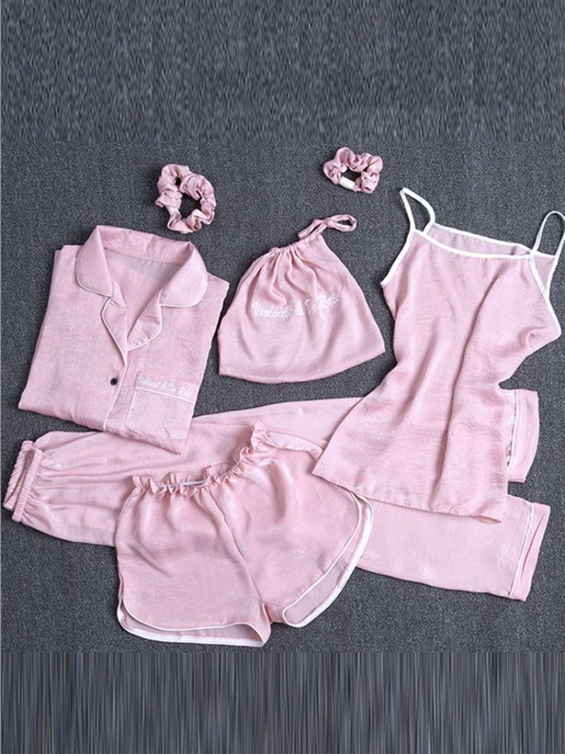 Naisten 4 Kpl Cami Nightwear Pjs Setti Sopivalla Lahjalla