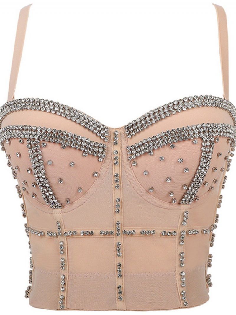 Diamond Summer Spaghetti Straps Lyhyt Toppi