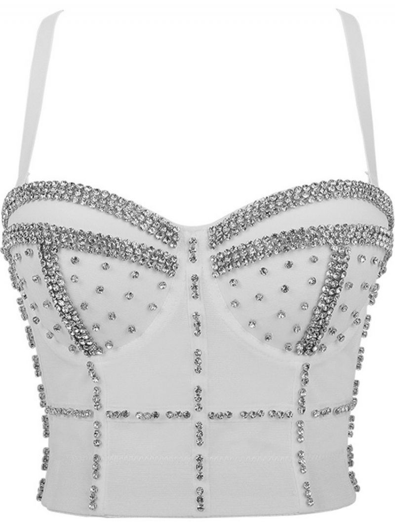 Diamond Summer Spaghetti Straps Lyhyt Toppi