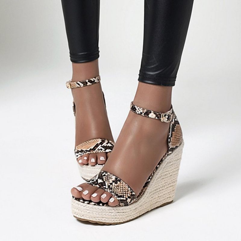 Wedge Heel Solki Open Toe Platform Sandaalit