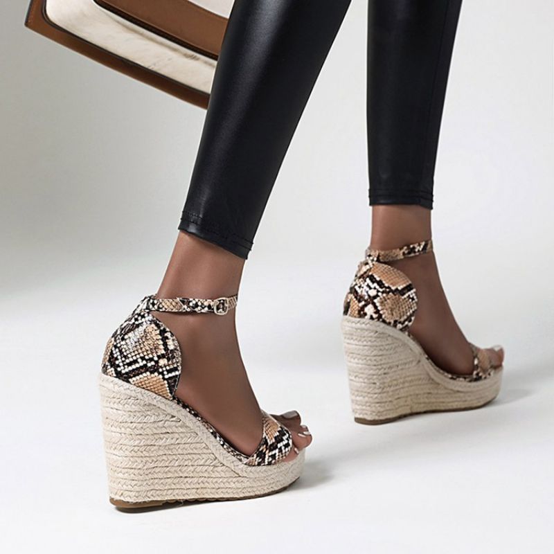 Wedge Heel Solki Open Toe Platform Sandaalit