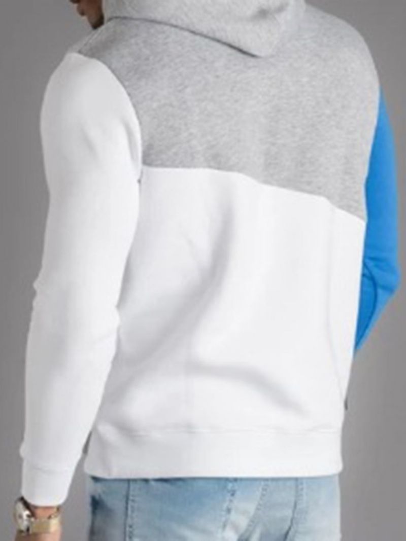 Color Block Thick Fall Pullover Miesten Hupparit