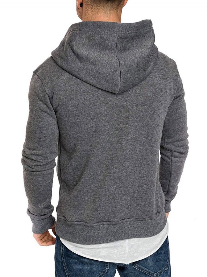 Fleece Plain Pullover Miesten Vapaa-Ajan Hupparit