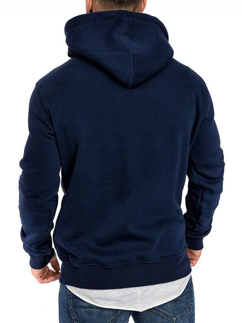 Fleece Plain Pullover Miesten Vapaa-Ajan Hupparit