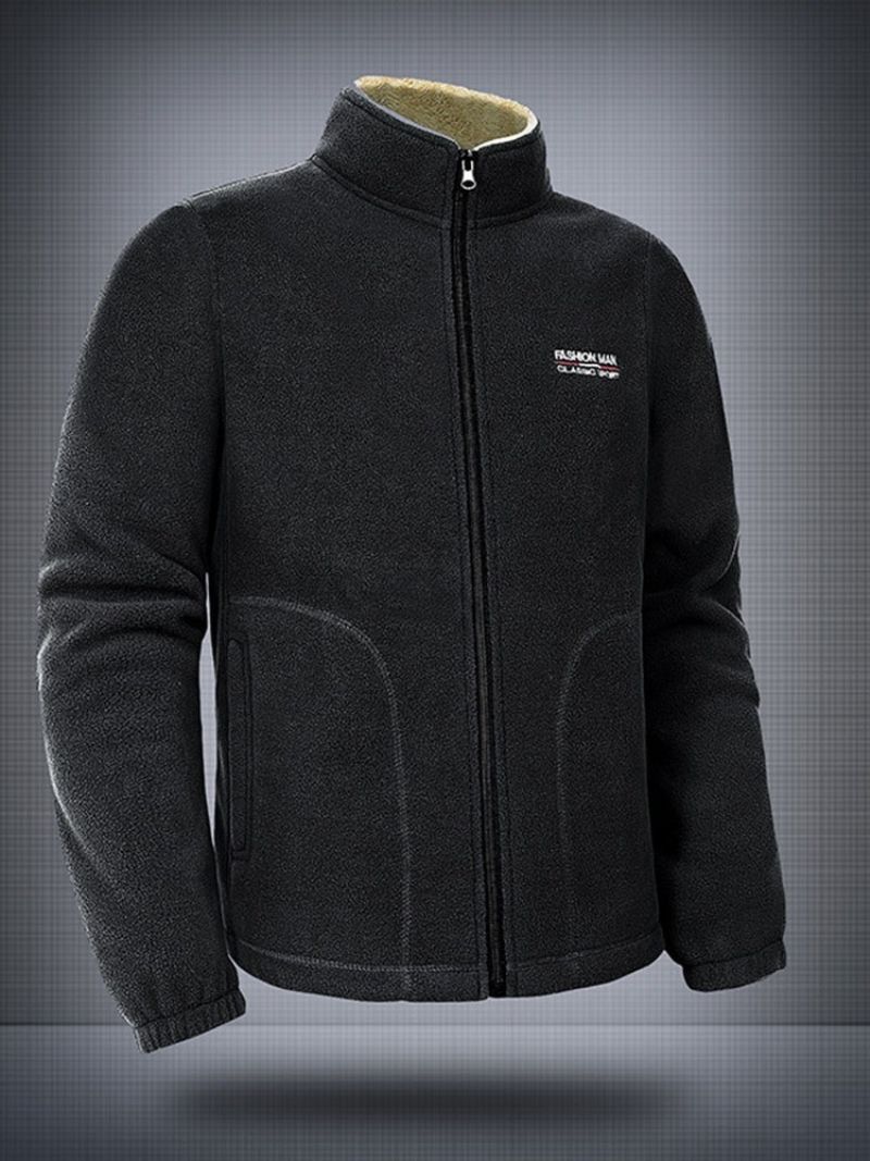 Neuletakki Letter Fleece Talvivetoketjuhupparit