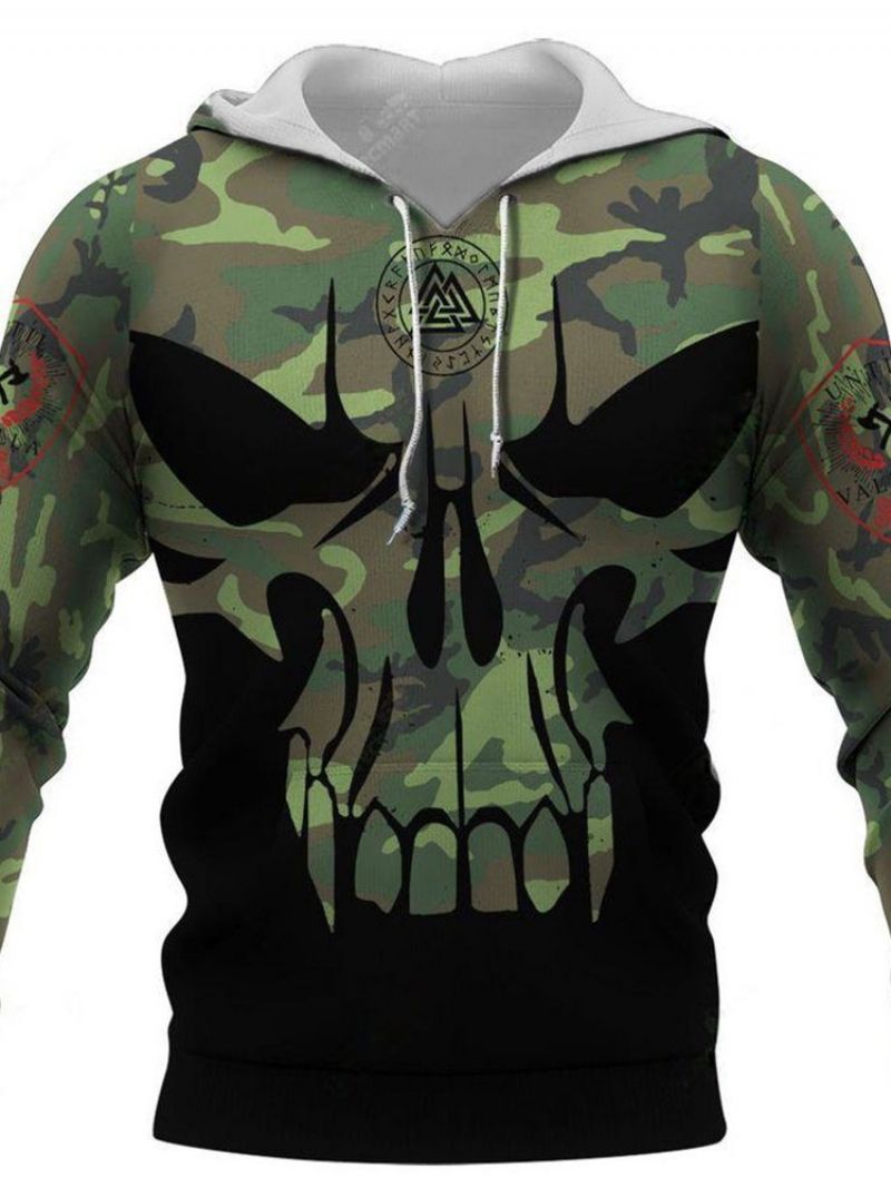 Paksu Camouflage Pullover Pullover Casual-Hupparit