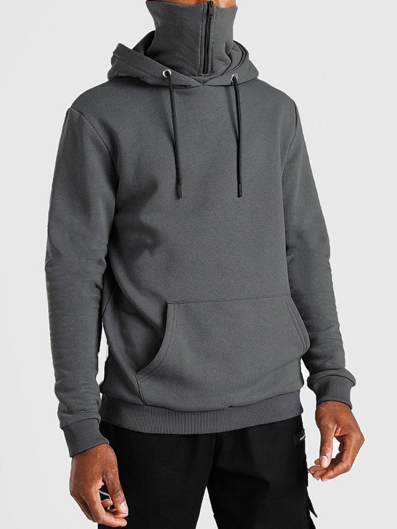 Plain Pullover Fleece Slim Eurooppalaiset Hupparit