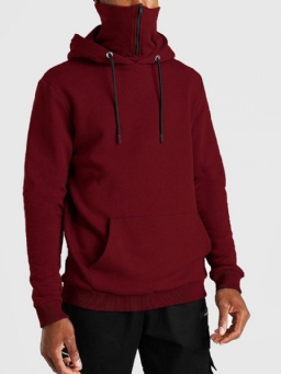 Plain Pullover Fleece Slim Eurooppalaiset Hupparit