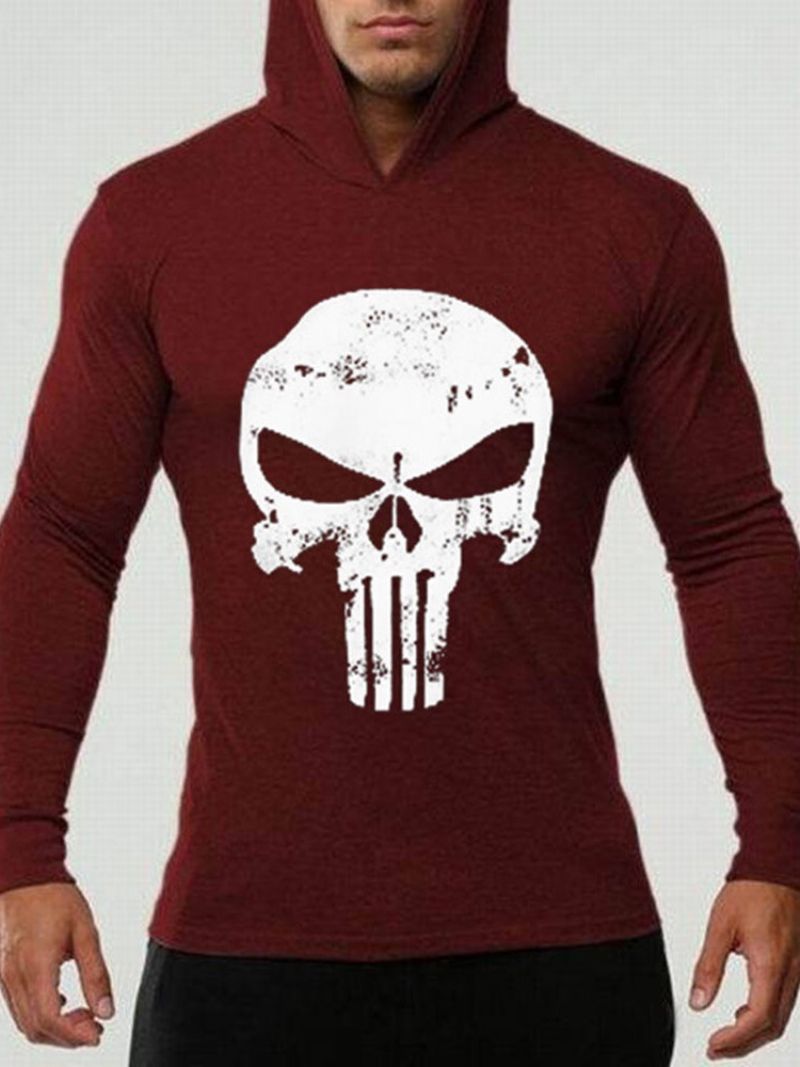 Printti Thin Skull Slim Miesten Neulepusero