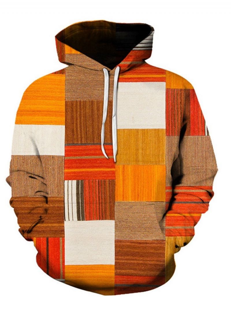 Pullover Color Block Patchwork Muoti Villapaita Löysät Hupparit