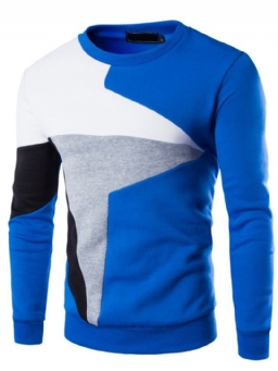 Pullover Patchwork Color Block Slim Miesten Neulehupparit