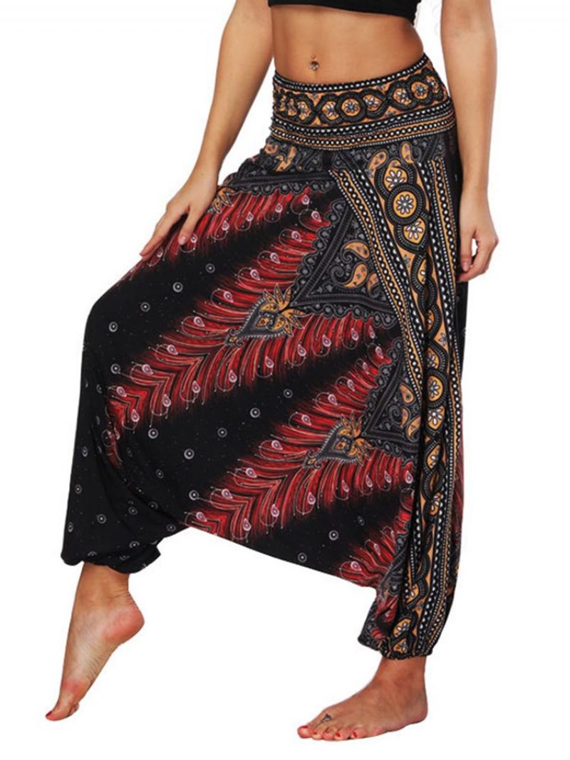 Bohemian Geometry Print Yoga Harem Jogger Pants