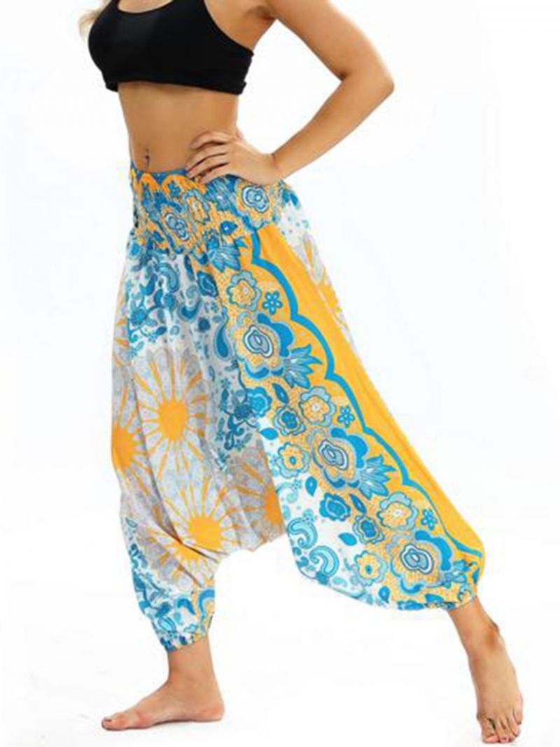 Bohemian Print Yoga Harem Jogger Housut