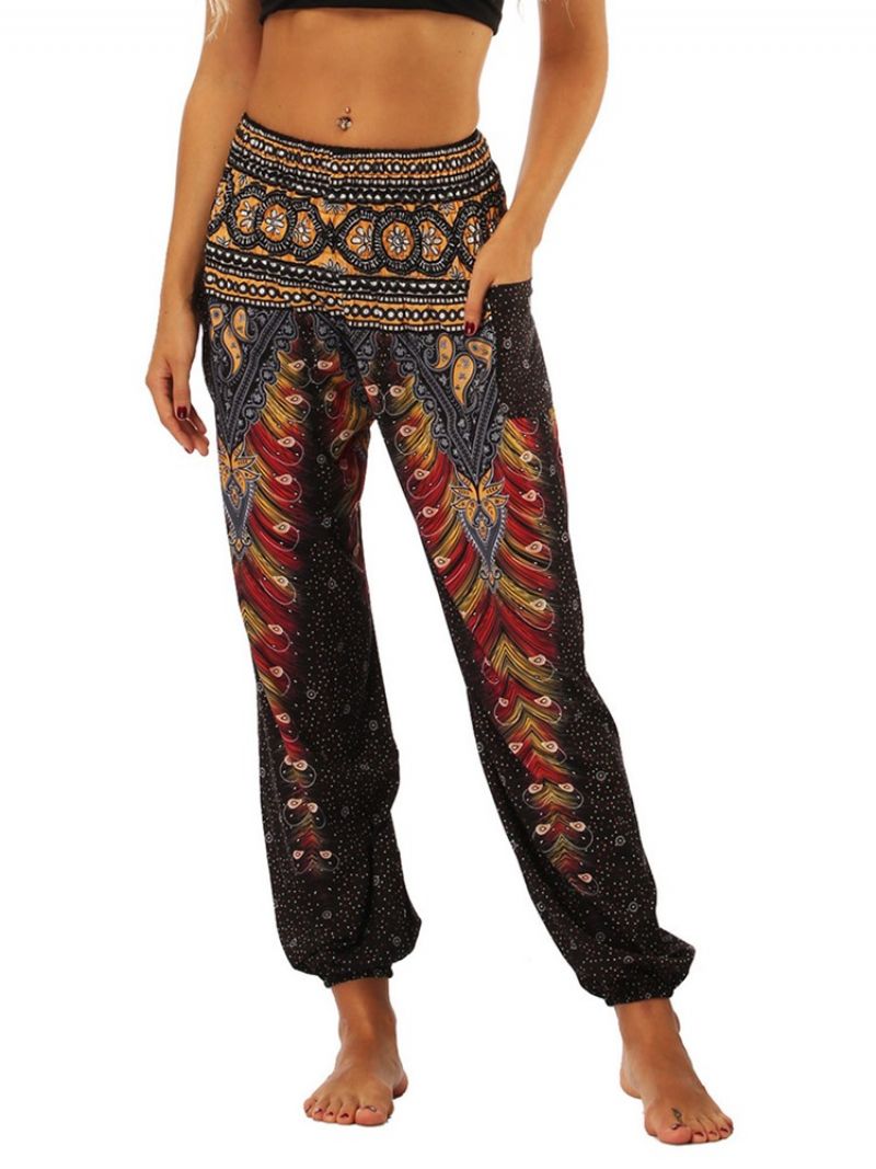 Boho Geometric Print Street Dance Yoga Pants