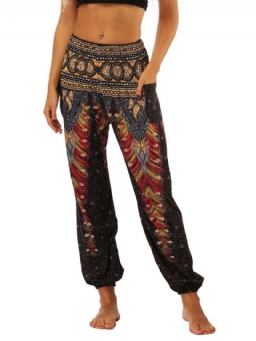 Boho Geometric Print Street Dance Yoga Pants