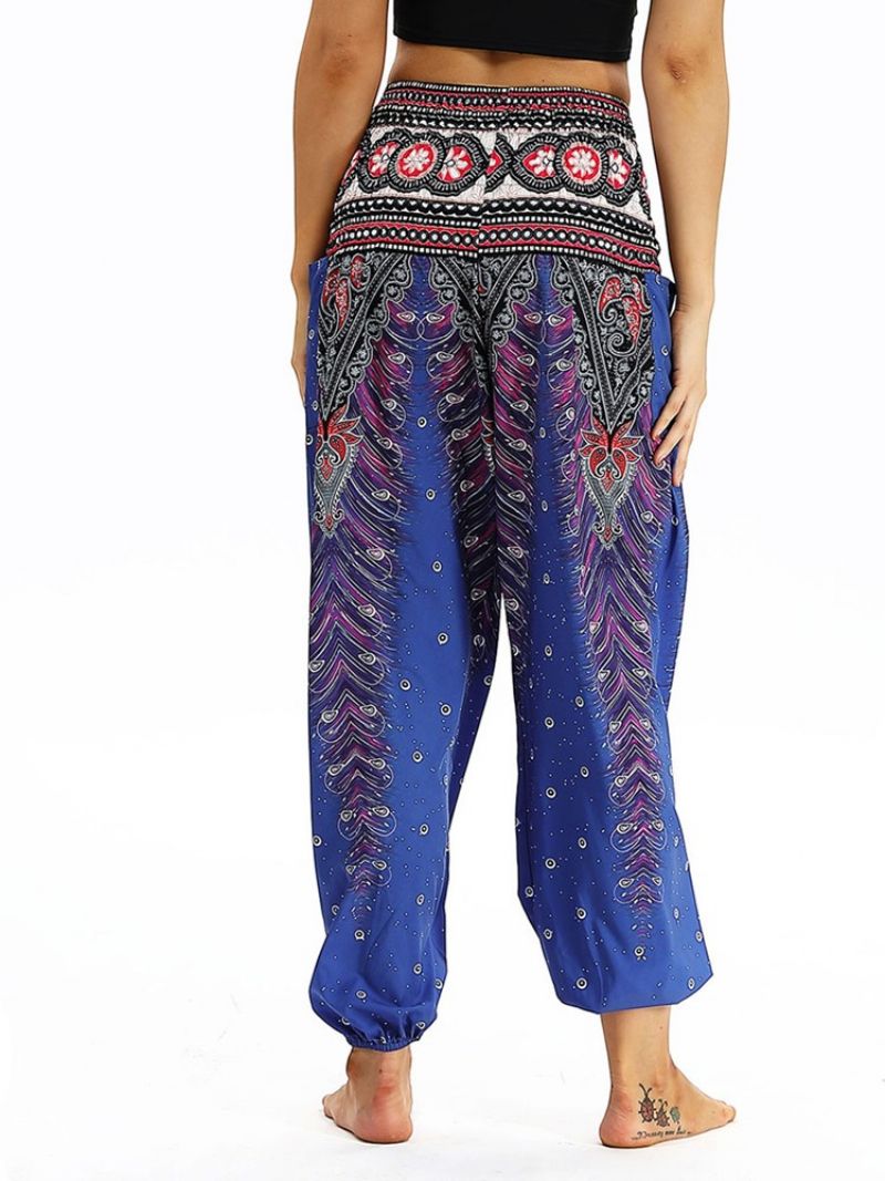 Boho Geometric Print Yoga Harem Pants