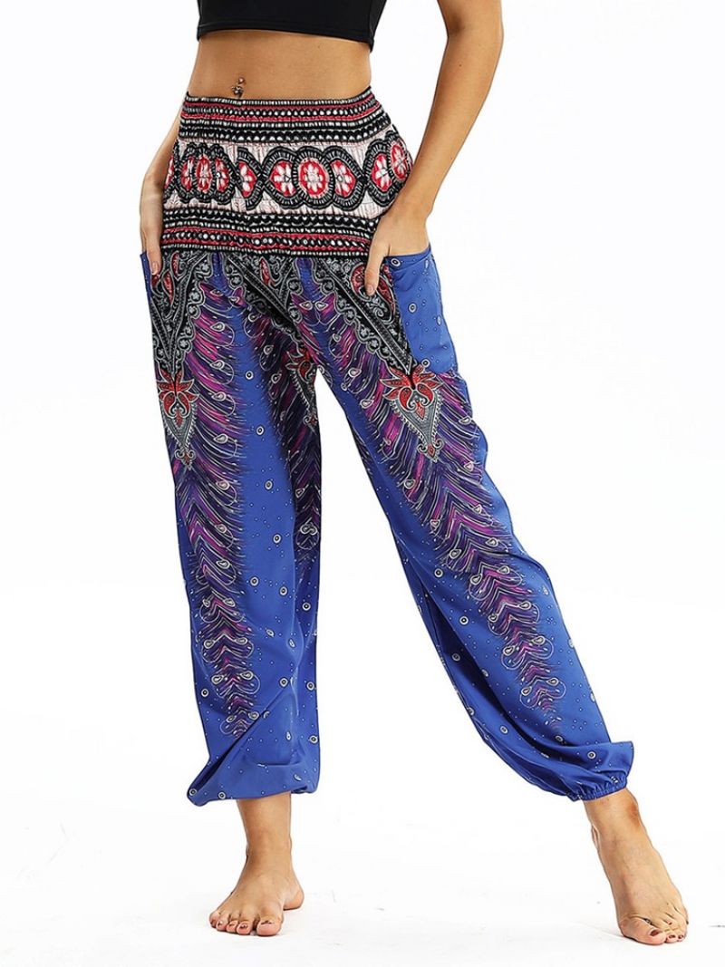 Boho Geometric Print Yoga Harem Pants