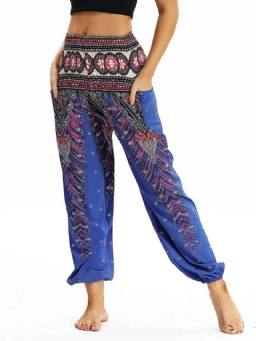 Boho Geometric Print Yoga Harem Pants