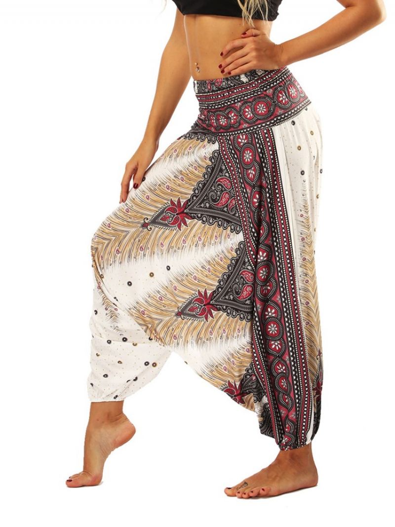 Boho Print Yoga Harem Jogger Housut