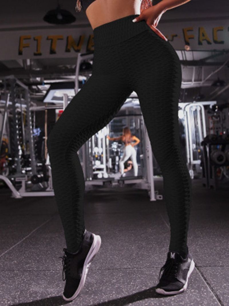 Kiinteät Quick Dry Running Pants Yoga Pants Korkeavyötäröiset Tiktok Leggingsit