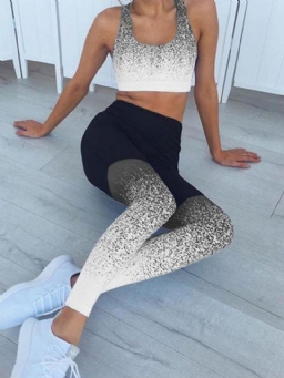 Kukkaprintti Hengittävä Patchwork Joogahousut Yoga Housut Korkea Vyötärö Tiktok Leggingsit