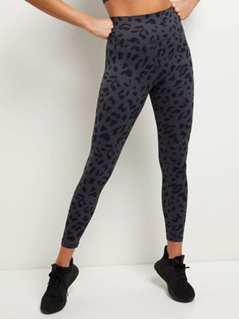 Leopard-Puuvillasekoitukset Quick Dry Summer Tennis Housut Jooga Housut Korkea Vyötärö Tiktok Leggingsit