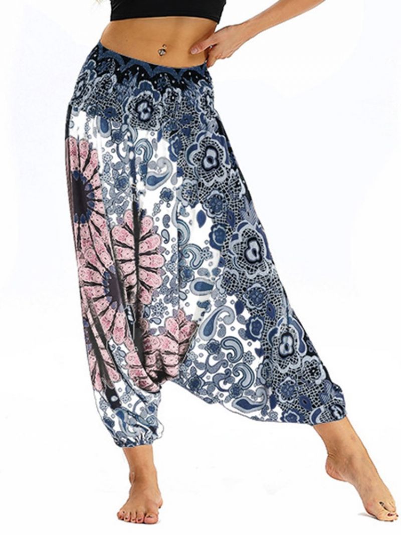 Naisten Boho Print Polyesteri Jooga Harem Housut