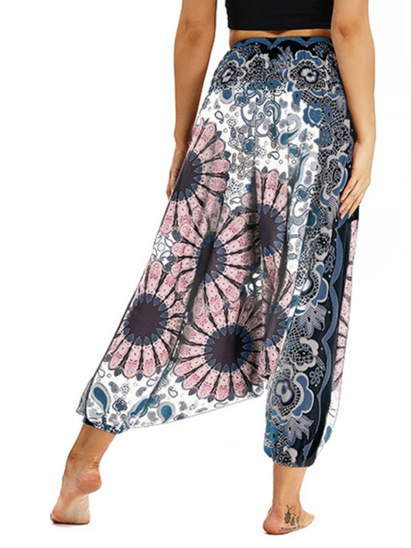 Naisten Boho Print Polyesteri Jooga Harem Housut