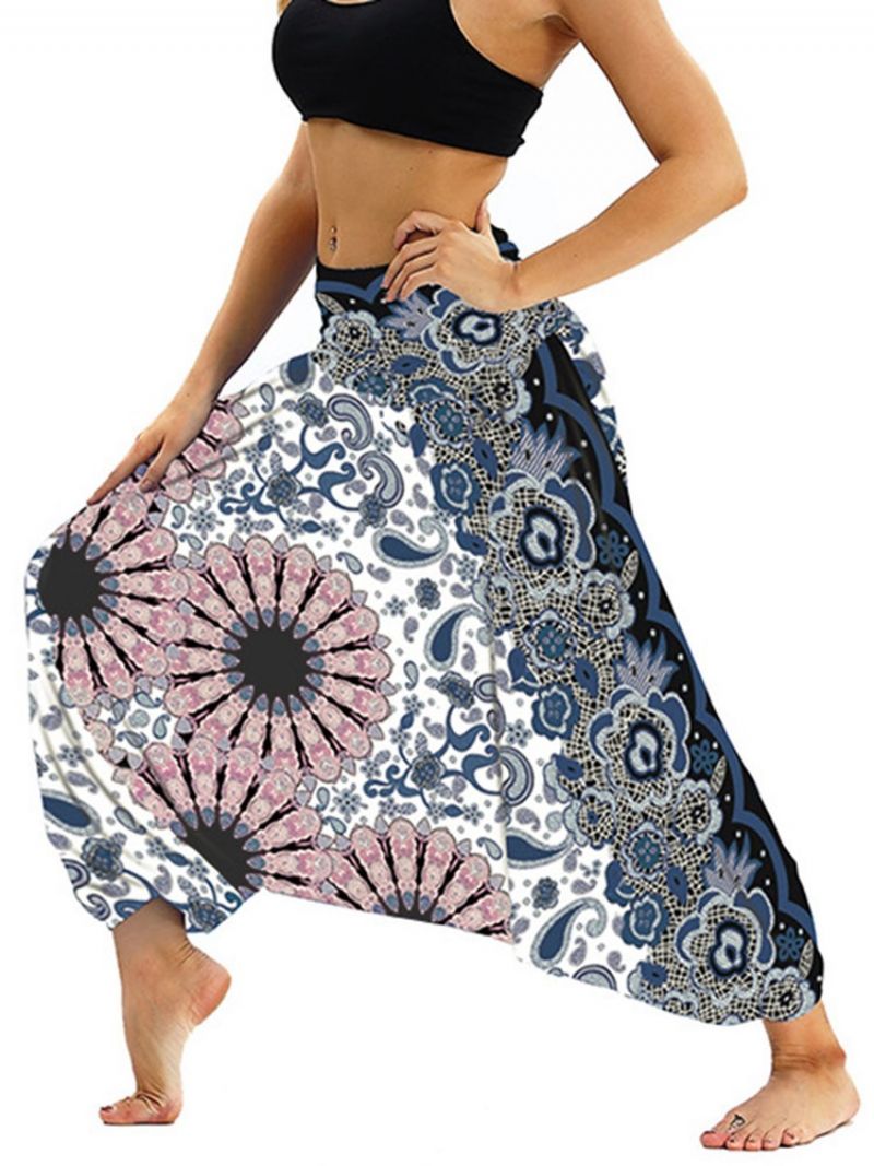 Naisten Boho Print Polyesteri Jooga Harem Housut