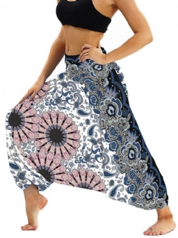 Naisten Boho Print Polyesteri Jooga Harem Housut