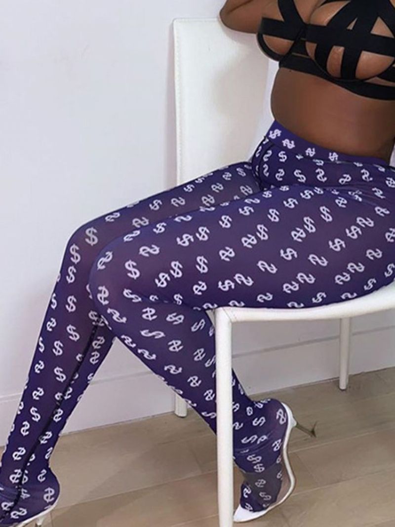 Print Anti-Sweat Female Yoga Pants Korkea Vyötärö Tiktok Leggingsit